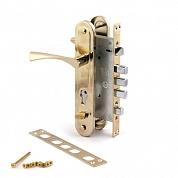 Картинка Замок врезной тяжёлый цилиндровый Apecs T-0523-C-G-R золото правый